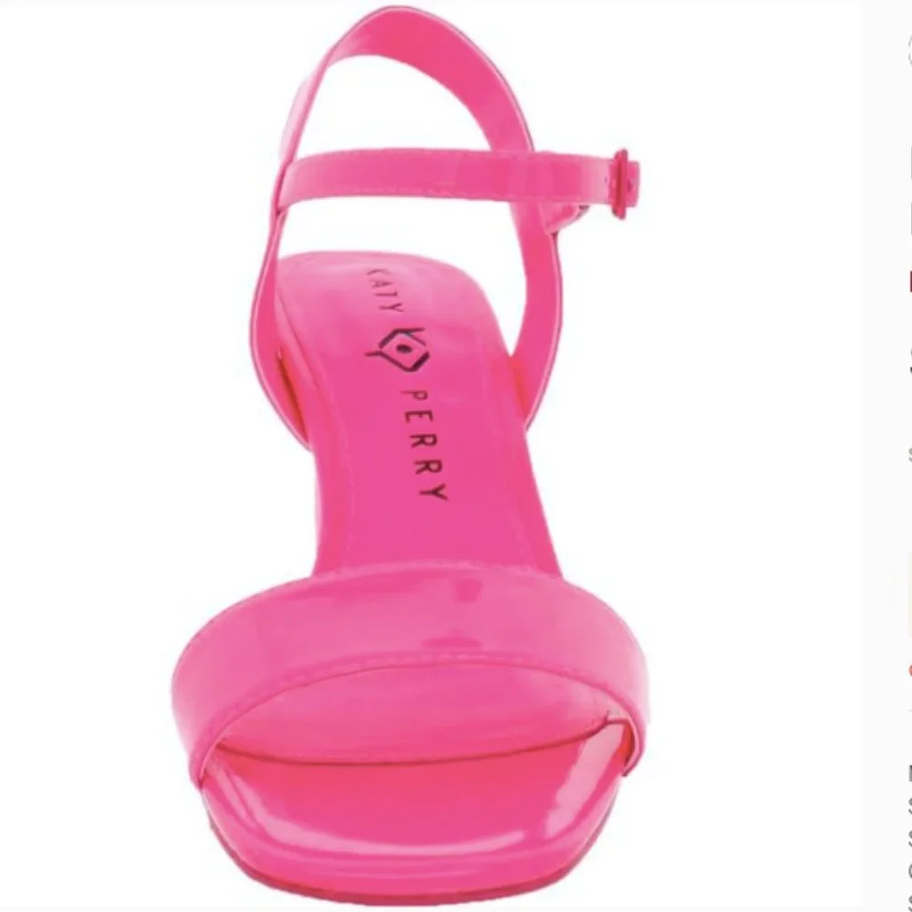 Katy Perry Women's Pink The‎ Ira Square Toe Wedge Slingback Sandal Sz. 8.5